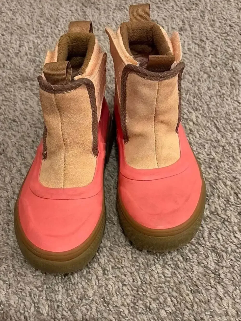 Vans Kids Standard Snow MTE Boots Pink Tan Size 13